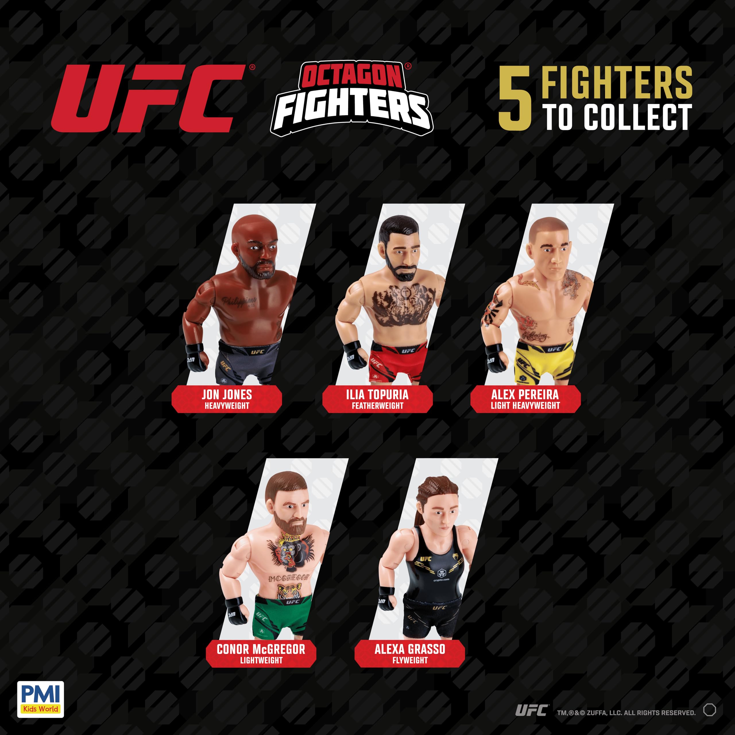 Amazon | P.M.I. UFC 可動式アクションフィギュア、4.5インチ、ジョン